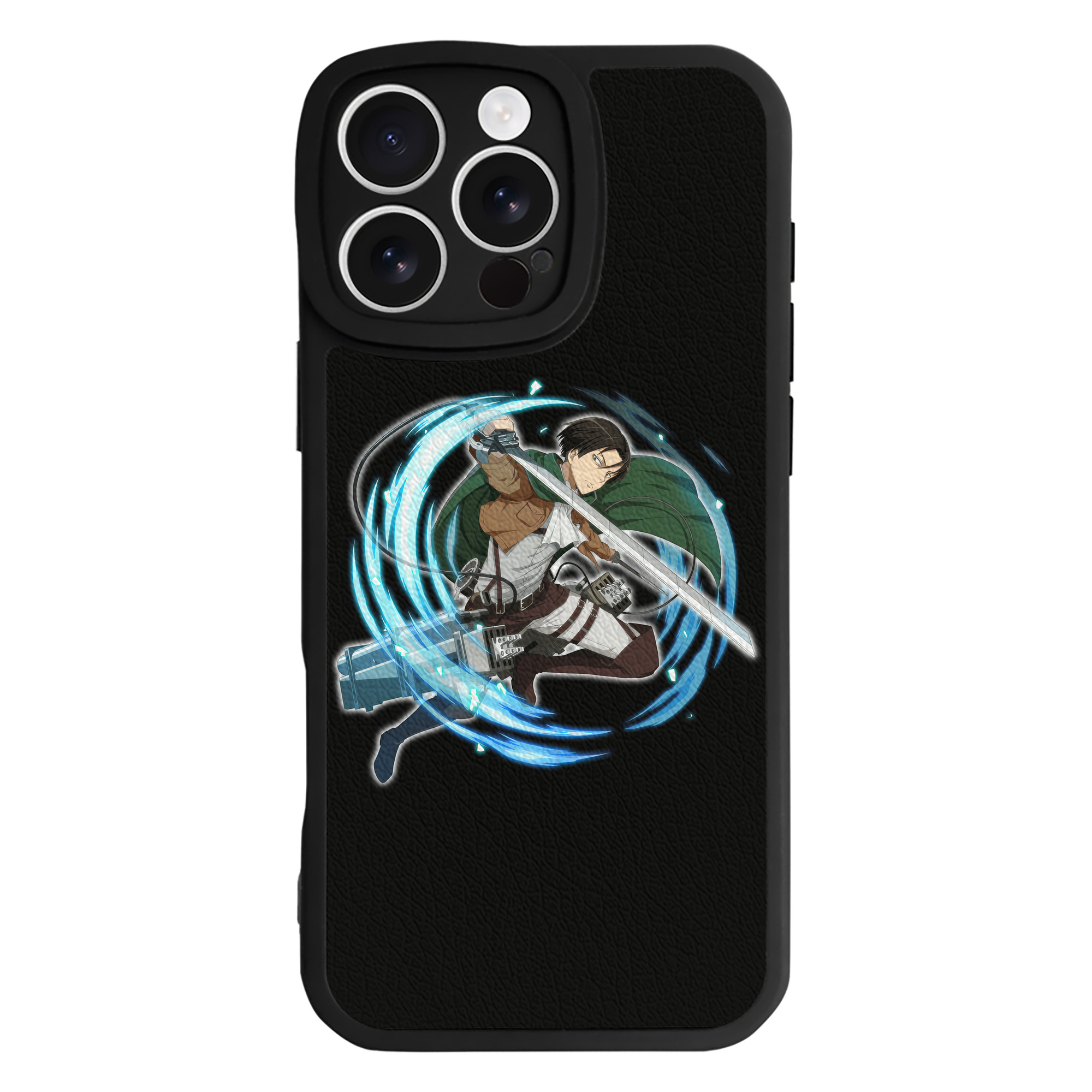 （画像用） 進撃の巨人 リヴァイ·アッカーマン Attack on Titan Levi Ackerman 【iPhone 16シリーズ対応】シリコンスマホケース（レザー調） 材質：シリコン